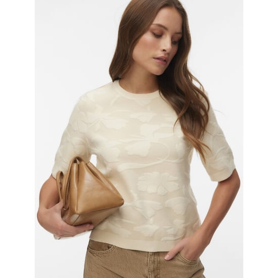 Vero Moda vmvista 2/4 o-neck pullover boo 10340131 birch - Image 3