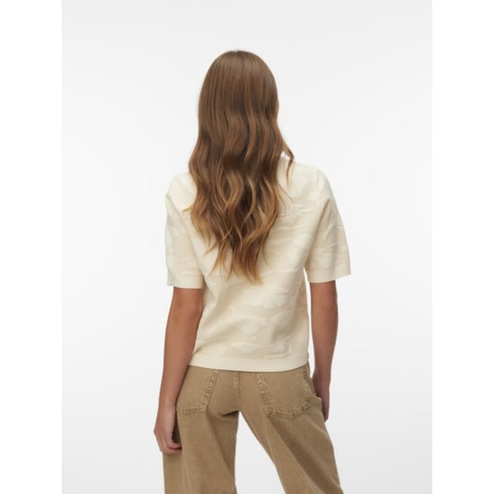 Vero Moda vmvista 2/4 o-neck pullover boo 10340131 birch - Image 4
