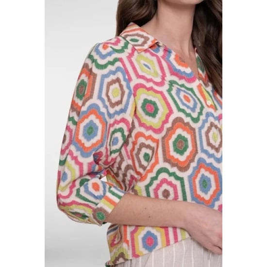 Geisha 63280-20 718 blouse ecru/tabacco/pink - Image 5