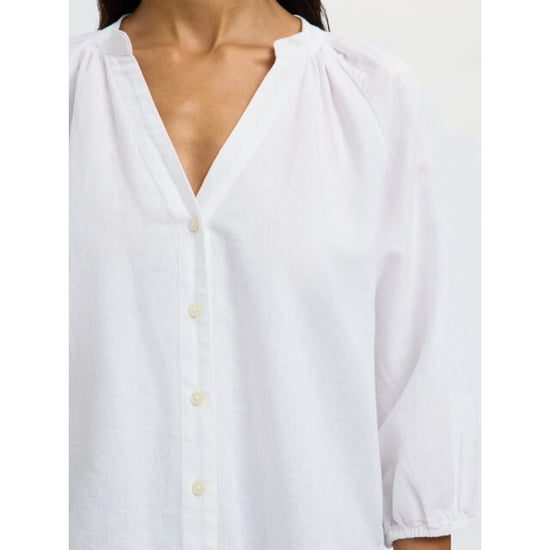 Selected Femme slwcleo-alberta linen blend shirt n 16099877 bright white - Image 2