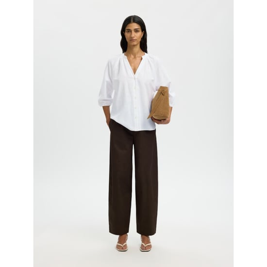 Selected Femme slwcleo-alberta linen blend shirt n 16099877 bright white - Image 4