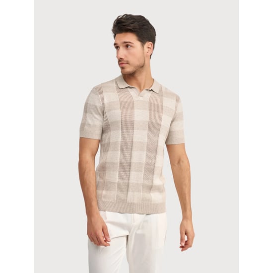 Blue Industry De gebreide print polo | - Image 2