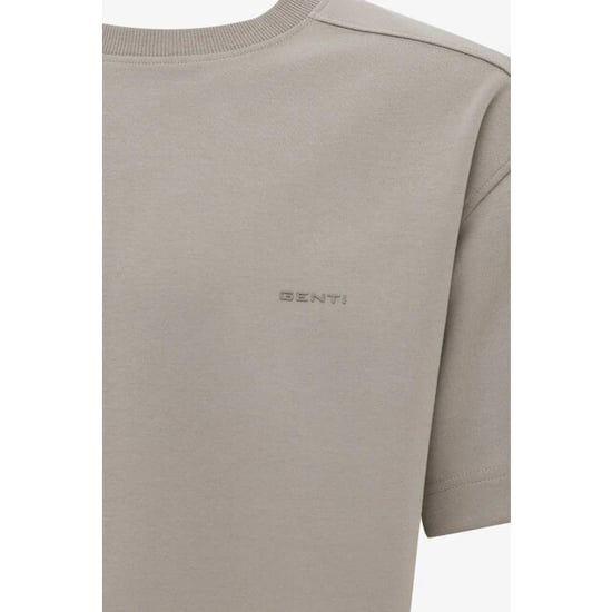Genti Relaxed fit cotton tee grey - Image 3