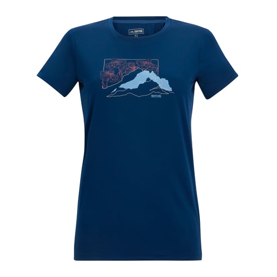 Regatta Womens/Ladies Fingal Abstract Mountain T-Shirt (Aviator Blue) - Image 1