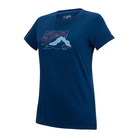 Regatta Womens/Ladies Fingal Abstract Mountain T-Shirt (Aviator Blue) - Image 3
