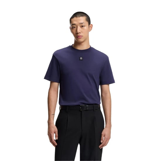 Hugo Heren Dalile Stacked T-shirt (Marine) - Image 3
