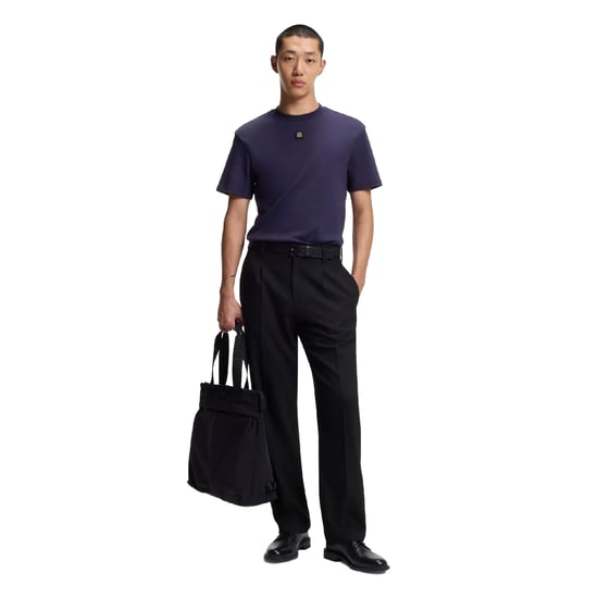 Hugo Heren Dalile Stacked T-shirt (Marine) - Image 4