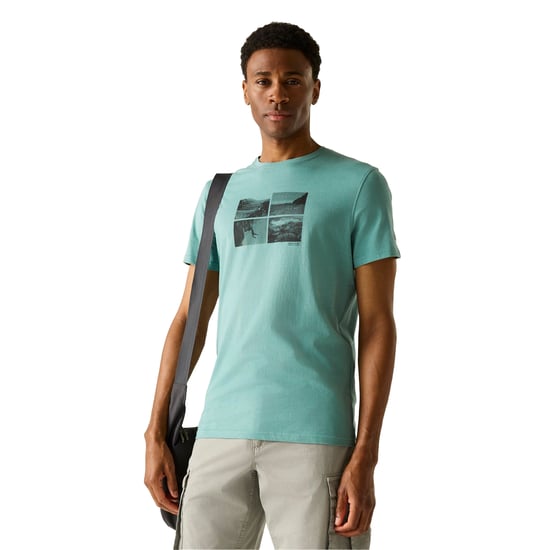 Regatta Heren Breezed Fotocollage T-Shirt (Arctic) - Image 4