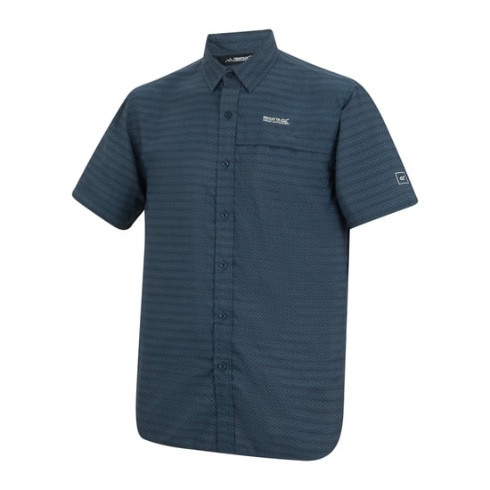 Regatta Heren Mindano Triangle Korte Mouwen Shirt (China Blauw) - Image 3