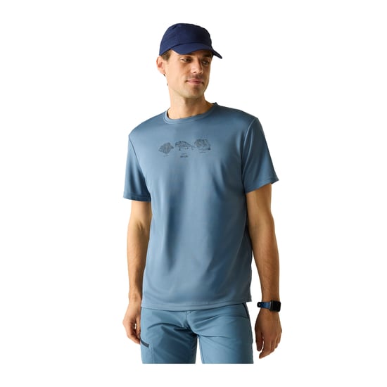 Regatta Heren Fingal Illustratie T-Shirt (China Blauw) - Image 4