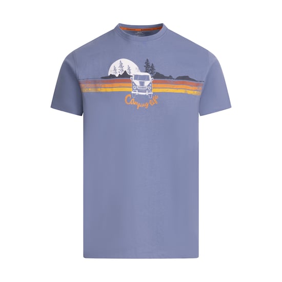 Trespass Heren Cromer II Gedrukt Casual T-Shirt (Denim Blauw) - Image 1