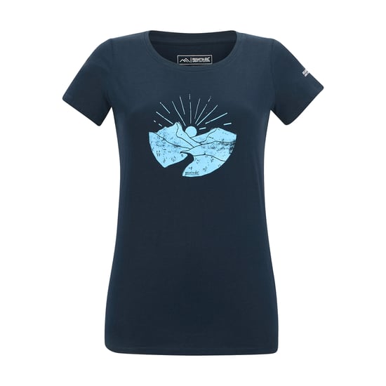 Regatta Dames/Dames Breezed Mountain Scene T-Shirt (Marine) - Image 1