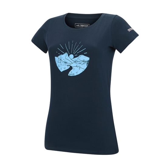 Regatta Dames/Dames Breezed Mountain Scene T-Shirt (Marine) - Image 3