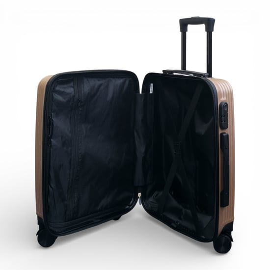 Golden Hardshell Suitcase 8 Wheel Cabin Luggage Set of 3 - Image 6