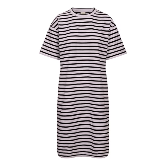 Trespass Womens/Ladies Elayna T-Shirt Dress (Black/White) - Image 1