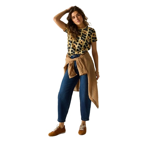 Regatta Dam Orla Kiely Blommor T-shirt (Monokrom) - Image 4