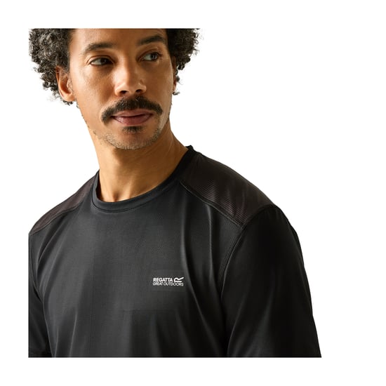 Regatta Heren Virda T-Shirt (Grijs/Zwart) - Image 4