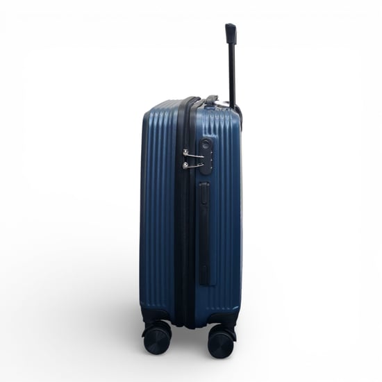 Blue Hardshell Suitcase Robust 8 Wheel Cabin Luggage Case - Image 6