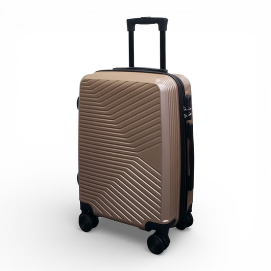 Golden Hard Shell Cabin 48 x 37 x 20 cm Secure Luggage Suitcase - Image 4