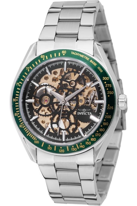 Invicta Objet D Art 69452 Heren Horloge - Automatisch Uurwerk - Roestvrij Staal met zwarte Wijzerplaat - 43mm - Image 1