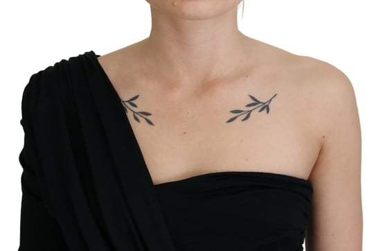 Oneshoulder Jersey Dress Rose Detail - Image 4