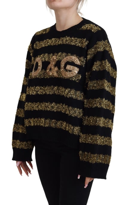 Metallic Stripe Knit Pullover - Image 2