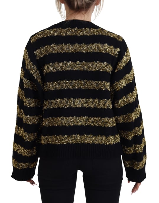 Metallic Stripe Knit Pullover - Image 3