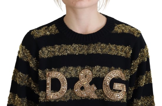 Metallic Stripe Knit Pullover - Image 4