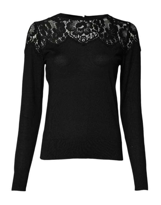 Lacedetailed Long Sleeve Pullover - Image 2