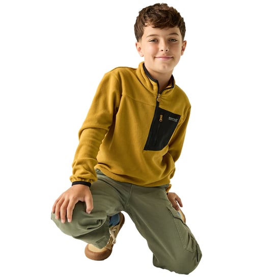 Regatta Kinder Frankie Half Zip Fleece Top (Houtbruin) - Image 4