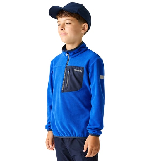 Regatta Kinderen Frankie Halve Rits Fleece Top (Olympische Blauw) - Image 4