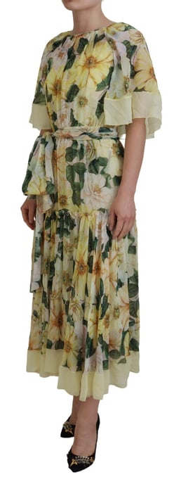 Floralprint Silk Midi Dress - Image 2