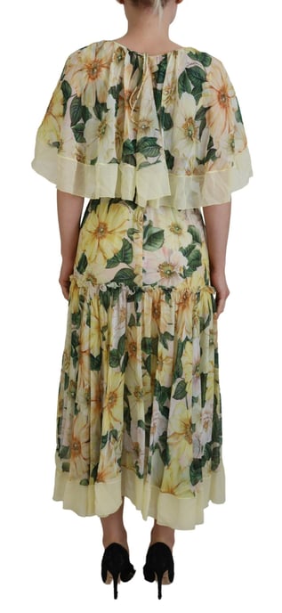 Floralprint Silk Midi Dress - Image 3