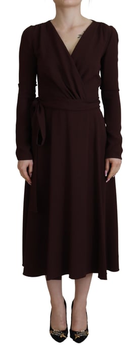 Aline Midi Wrap Dress Long Sleeves - Image 1