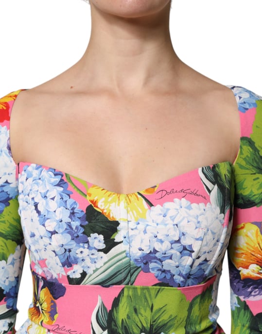 Bloemenprint Midi-jurk met Zijsplit - Image 6