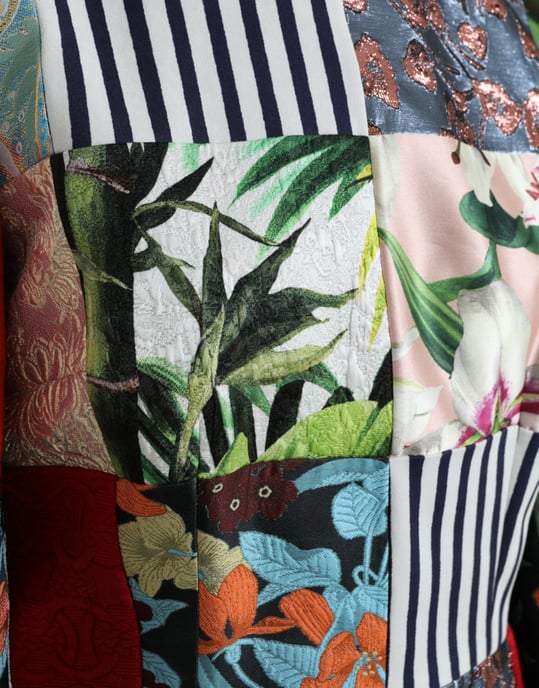Patchwork Mini Klänning Flera Färger Stil - Image 4