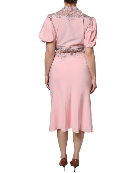 Lace Detail Midi Dress - Image 4