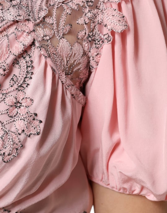 Lace Detail Midi Dress - Image 6
