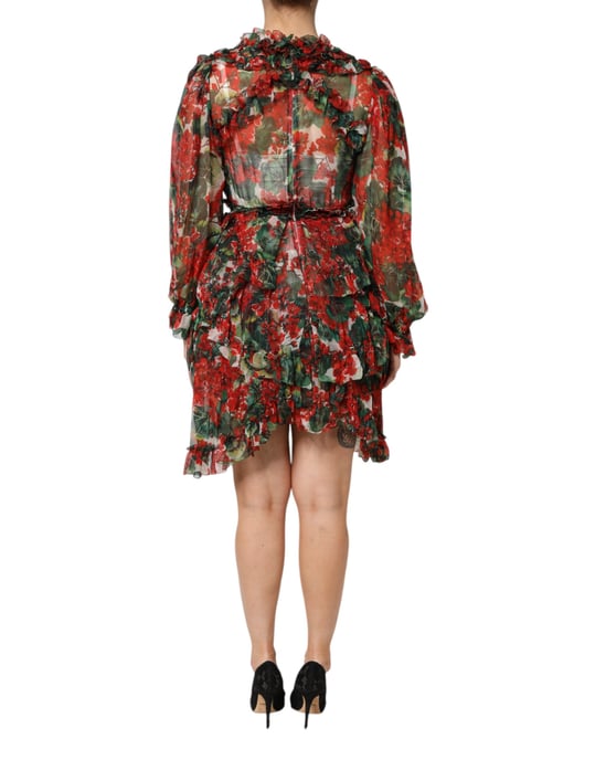 Floral Print Mini Jurk Ruffles - Image 4