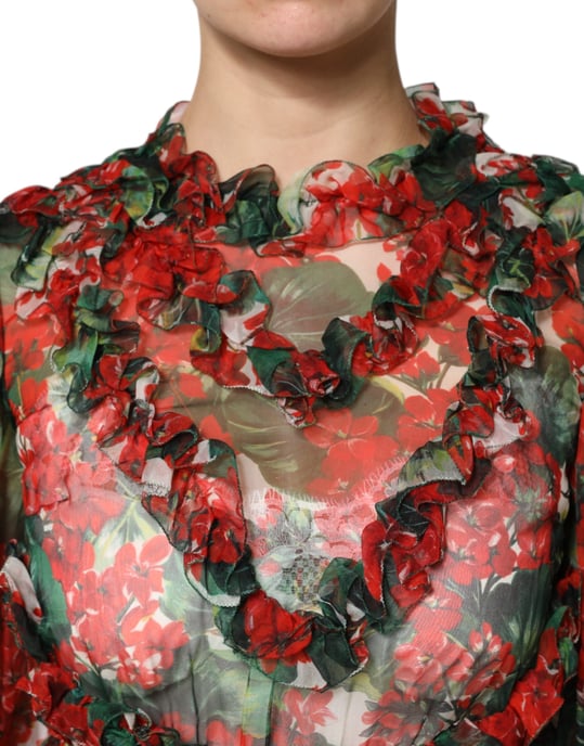 Floral Print Mini Jurk Ruffles - Image 5