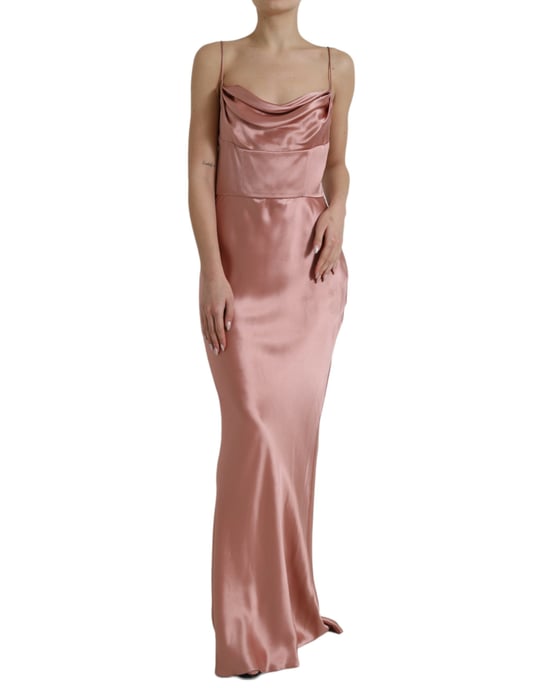 Cowl Neck Maxi Halterneck Klänning - Image 1