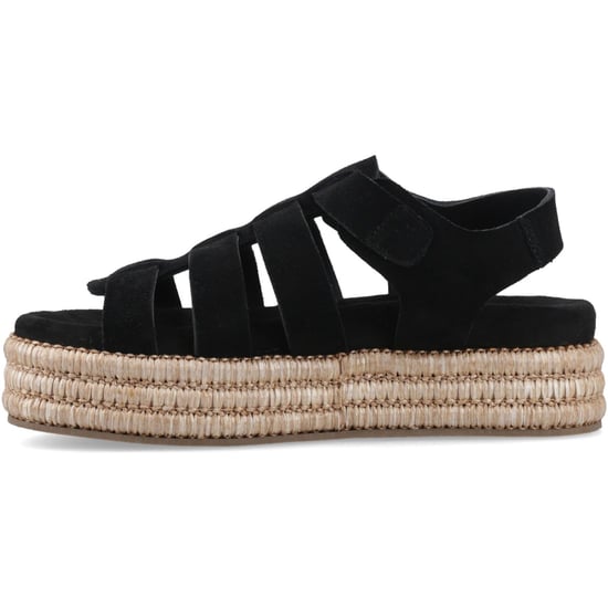 Hush Puppies Rosetta Gladiator Leren Dames Sandalen Zwart/Tan - Image 4