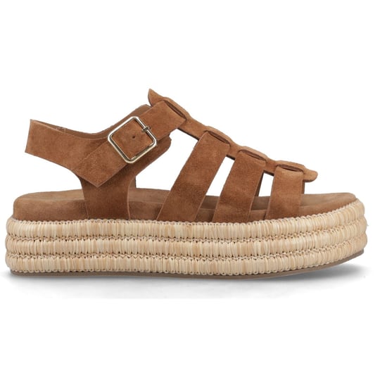Hush Puppies Rosetta Gladiator Leren Dames Tan Sandalen - Image 5