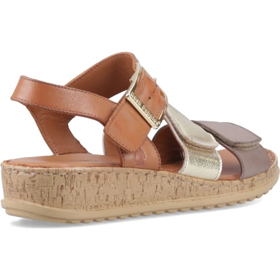 Hush Puppies Eliana Sandal Läder Kvinnor Guld Sandaler - Image 2