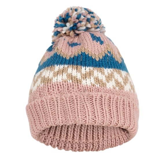 Trespass Childrens/Kids Twiglet grof gebreide muts met fleecevoering (Misty Roze/Bondi Blauw) - Image 2
