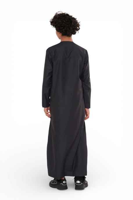 Kids Boys Grey Ramadan Eid Moroccan Jubba Robe Muslim Djellaba Thobe LFS -K-TT008 - Image 4