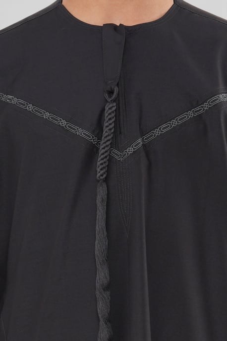 Kids Boys Grey Ramadan Eid Moroccan Jubba Robe Muslim Djellaba Thobe LFS -K-TT008 - Image 5