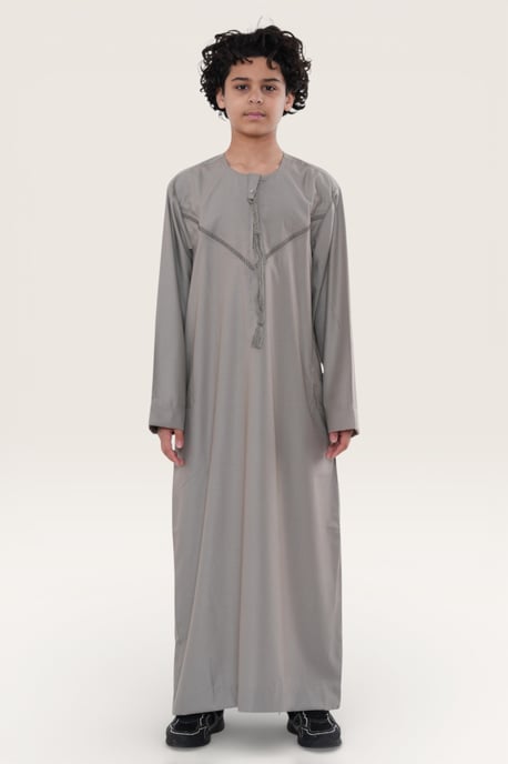 Kids Boys Beige Eid Moroccan Thobe Robe Djellaba Ramadan Eid Jubba-LFS K-HM10 - Image 2