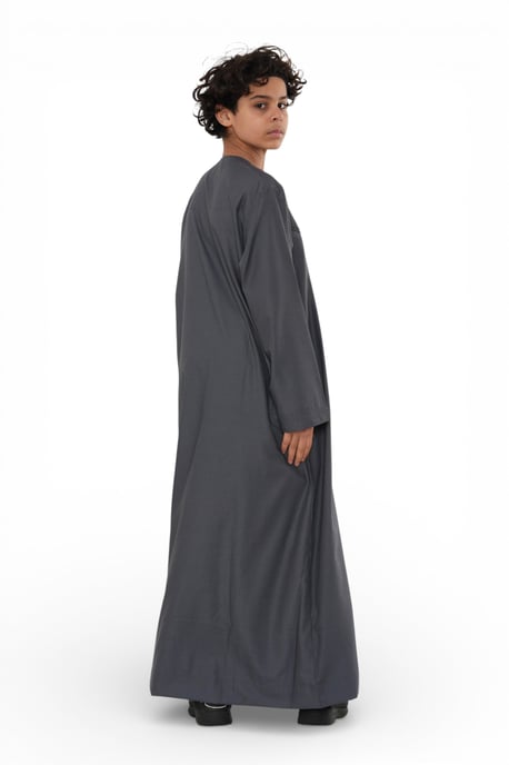 Kinderen jongens grijze Eid Marokkaanse Jubba Robe Djellaba Ramadan Eid Thobe LFS- K-HM11 - Image 4