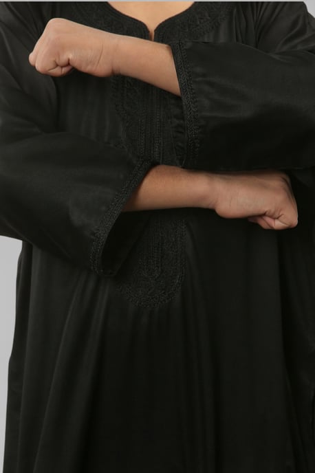 Kinderen jongens zwarte Marokkaanse Thobe gewaad Djellaba Gandoura Eid Jubba-LFS-K-GG008 - Image 5